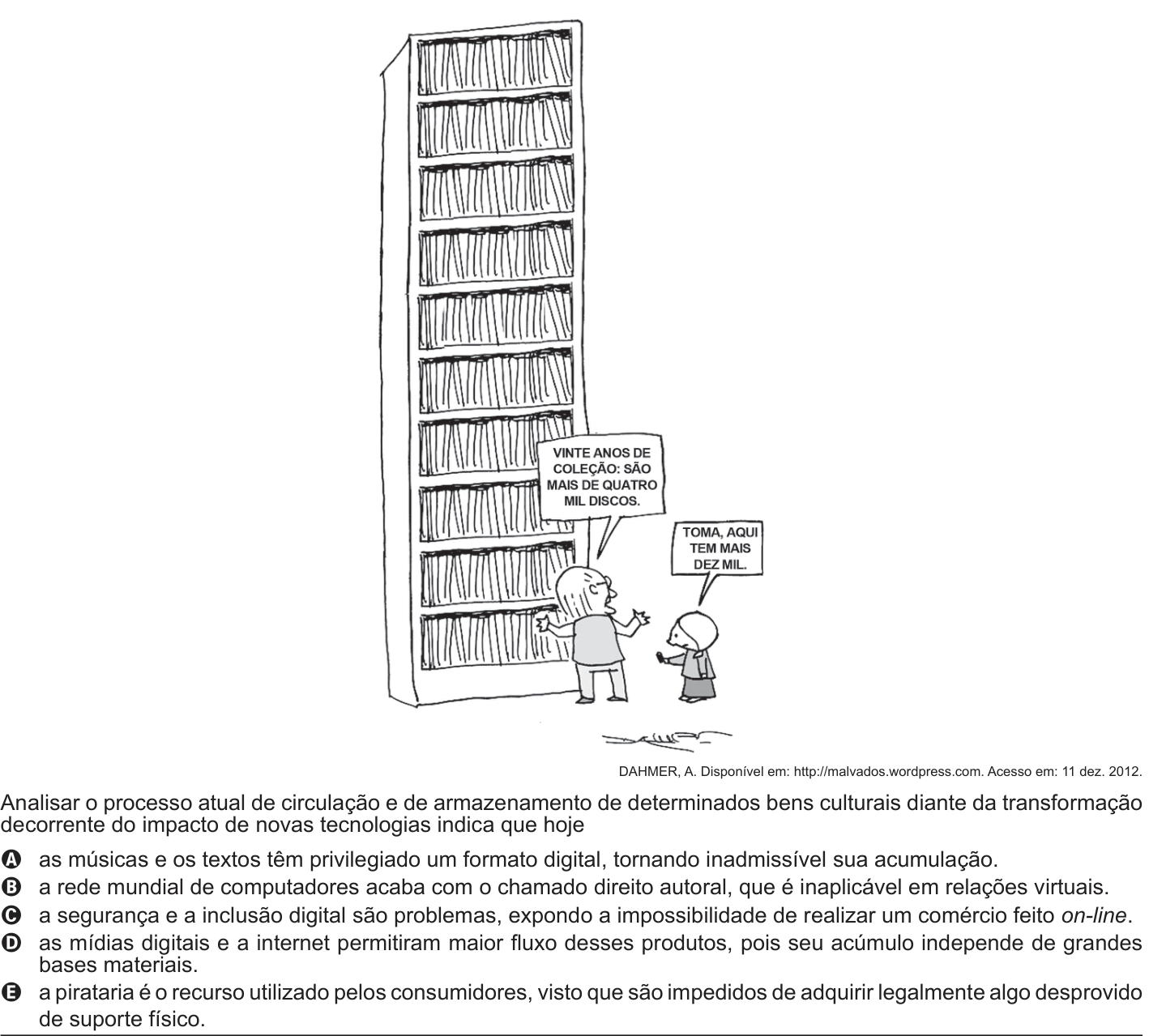 Questão 2 no caderno Branco do ENEM PPL 2016