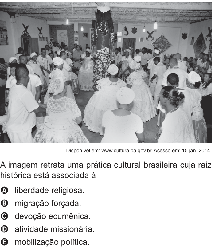 Questão 4 no caderno Branco do ENEM PPL 2016