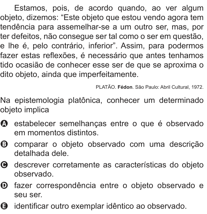 Questão 8 no caderno Branco do ENEM PPL 2016