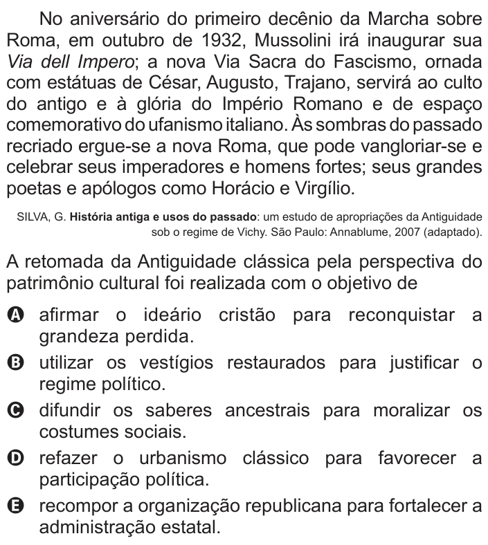 Questão 10 no caderno Branco do ENEM PPL 2016