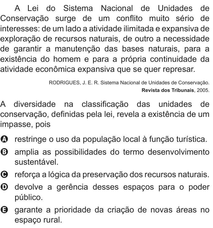 Questão 12 no caderno Branco do ENEM PPL 2016