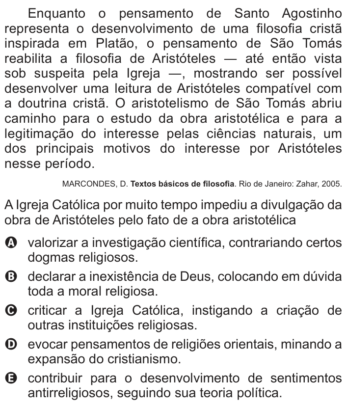 Questão 13 no caderno Branco do ENEM PPL 2016