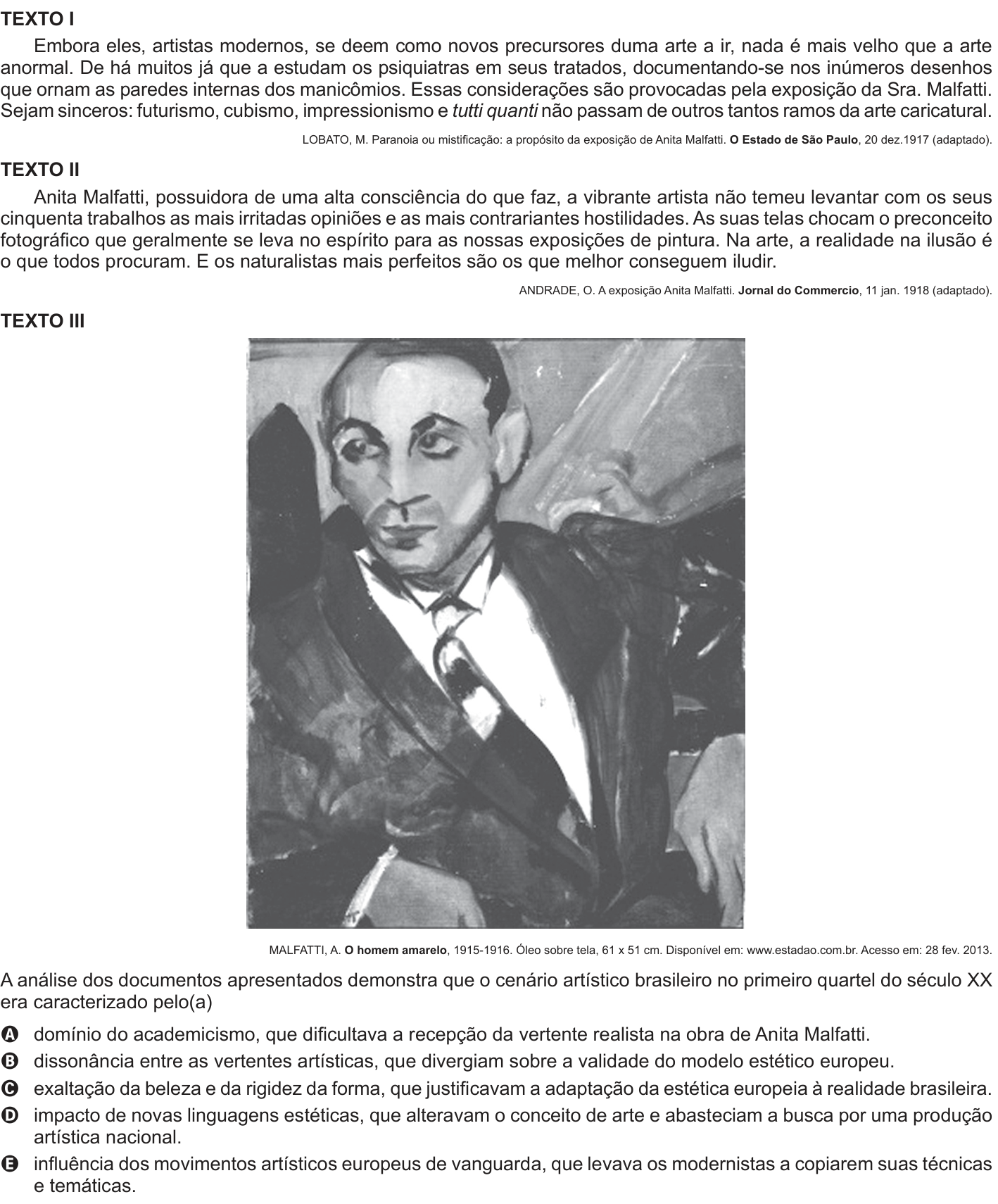 Questão 24 no caderno Branco do ENEM PPL 2016