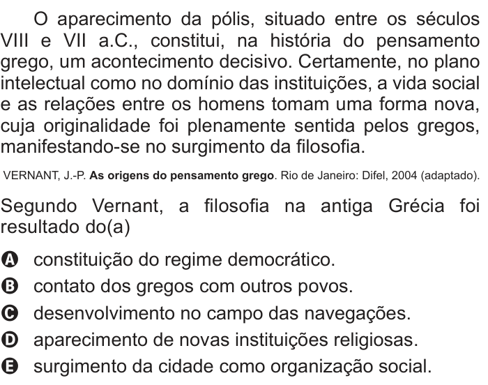 Questão 39 no caderno Branco do ENEM PPL 2016