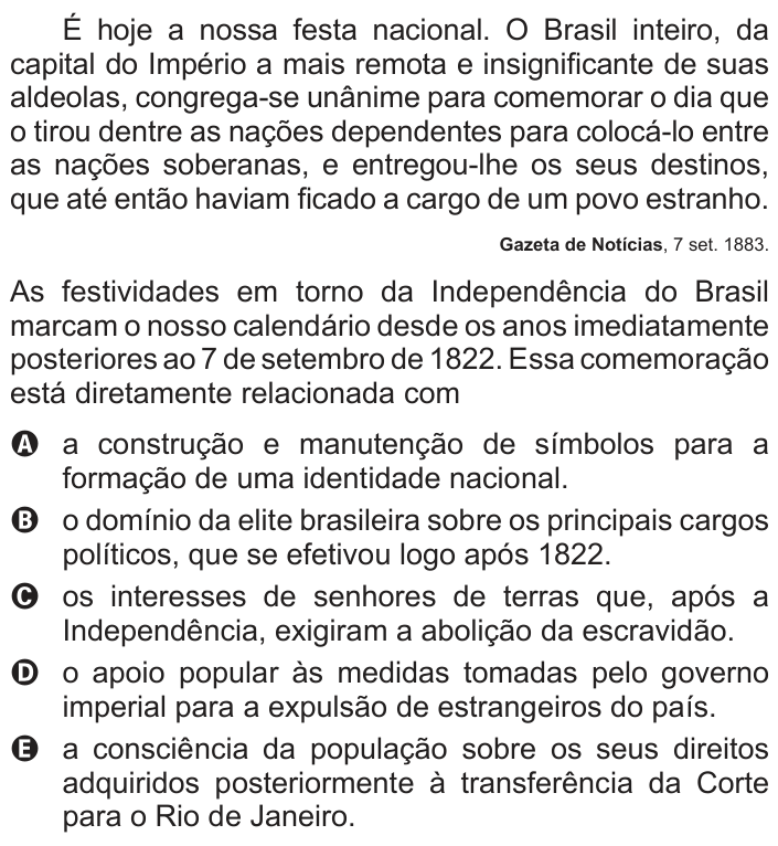 Questão 41 no caderno Branco do ENEM PPL 2016