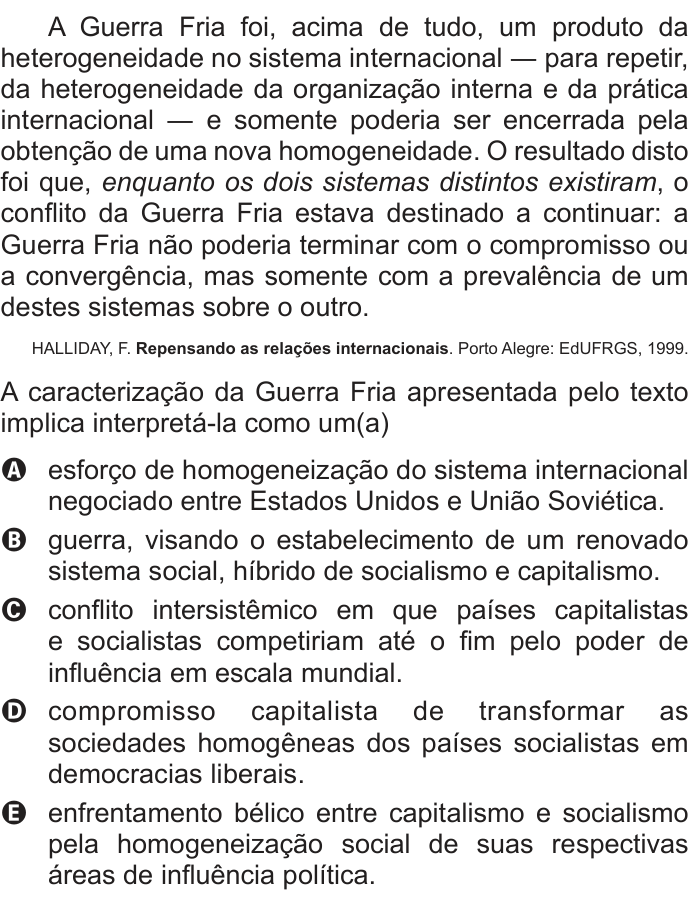 Questão 42 no caderno Branco do ENEM PPL 2016