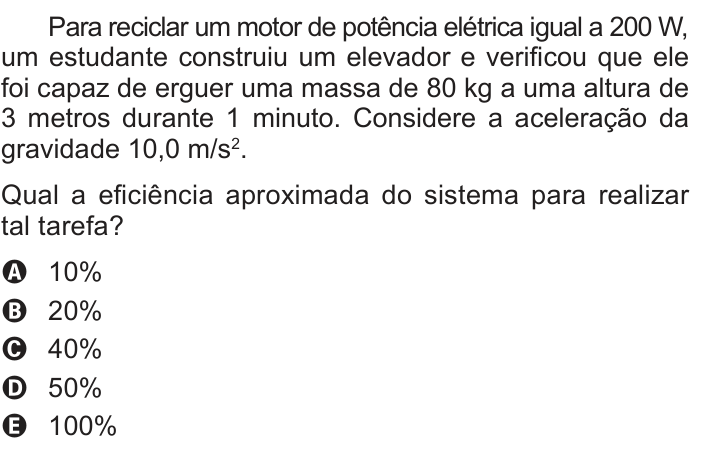 Questão 61 no caderno Branco do ENEM PPL 2016