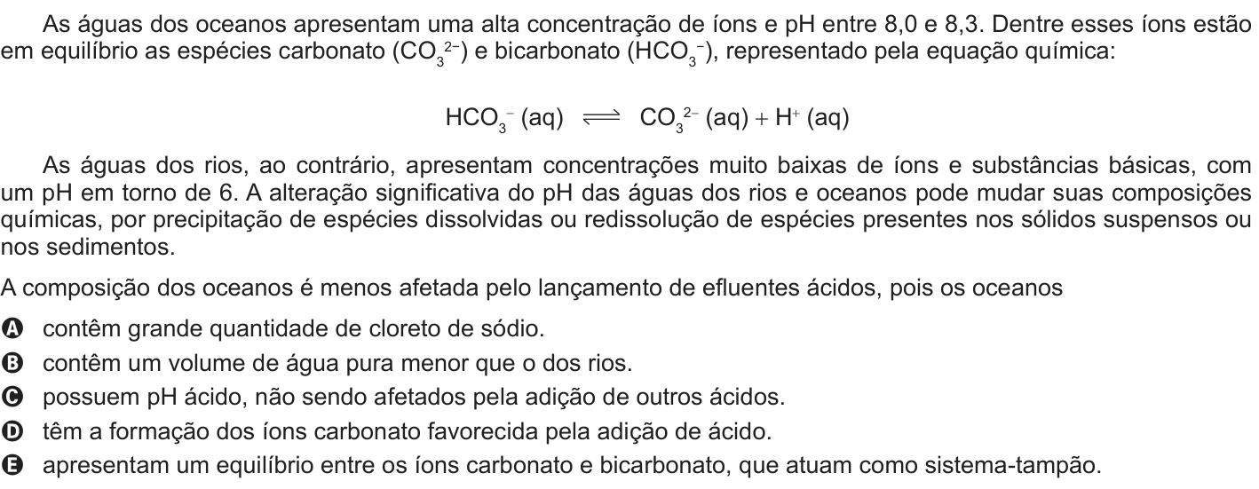 Questão 74 no caderno Branco do ENEM PPL 2016