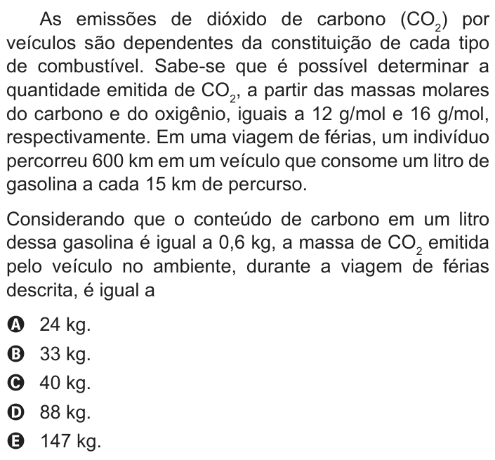 Questão 84 no caderno Branco do ENEM PPL 2016