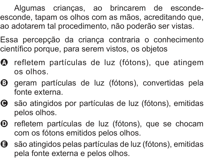 Questão 87 no caderno Branco do ENEM PPL 2016