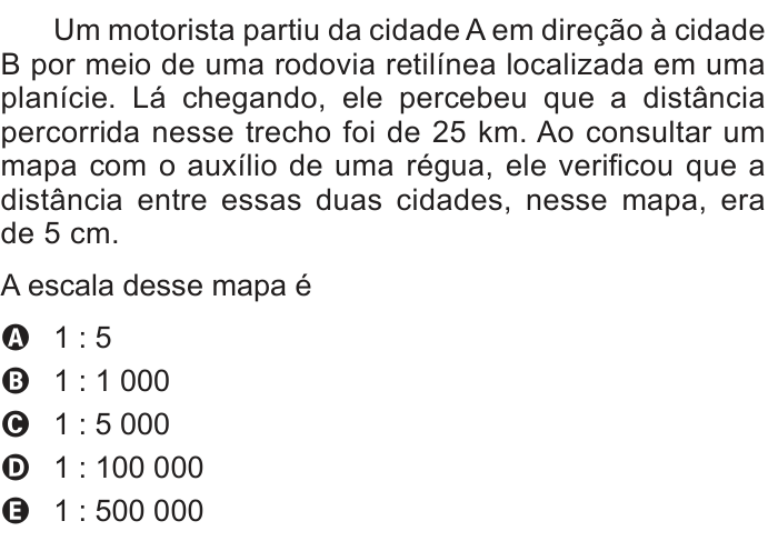 Questão 137 no caderno Cinza do ENEM PPL 2016