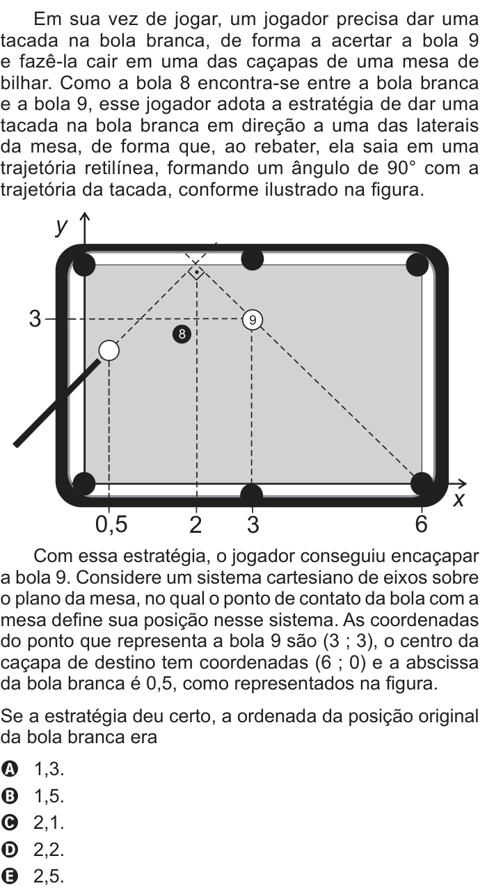 Questão 153 no caderno Cinza do ENEM PPL 2016