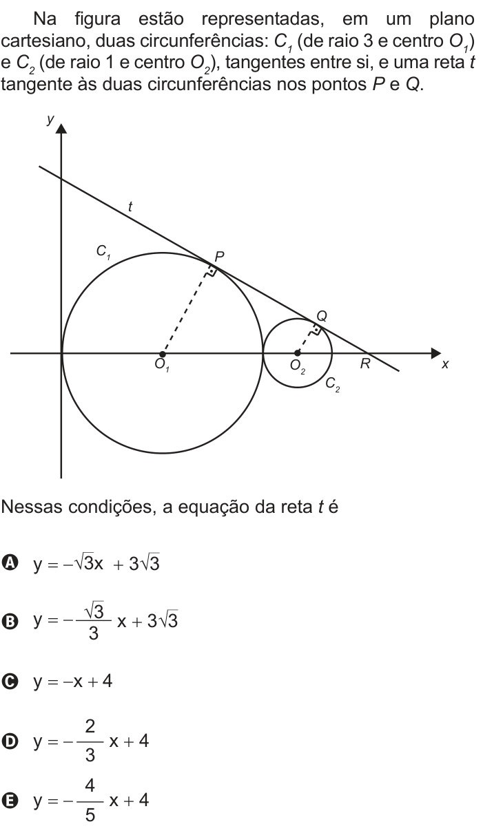 Questão 168 no caderno Cinza do ENEM PPL 2016
