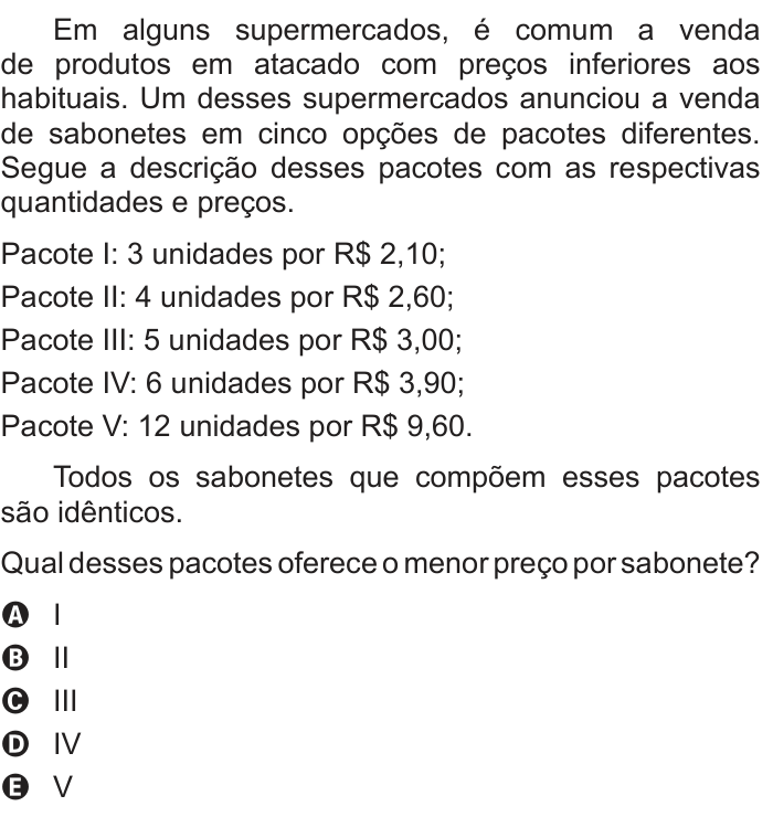 Questão 171 no caderno Cinza do ENEM PPL 2016