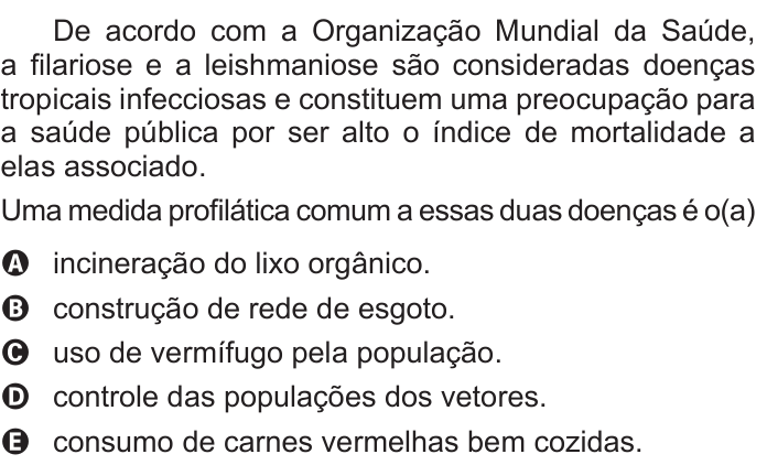 Questão 92 no caderno Azul do ENEM 2022
