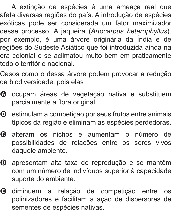 Questão 99 no caderno Azul do ENEM 2022