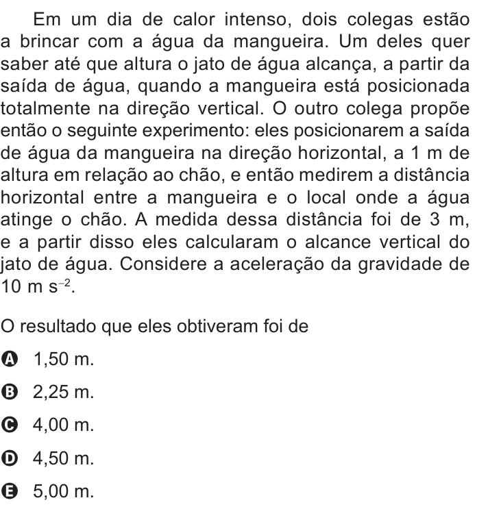 Questão 100 no caderno Azul do ENEM 2022