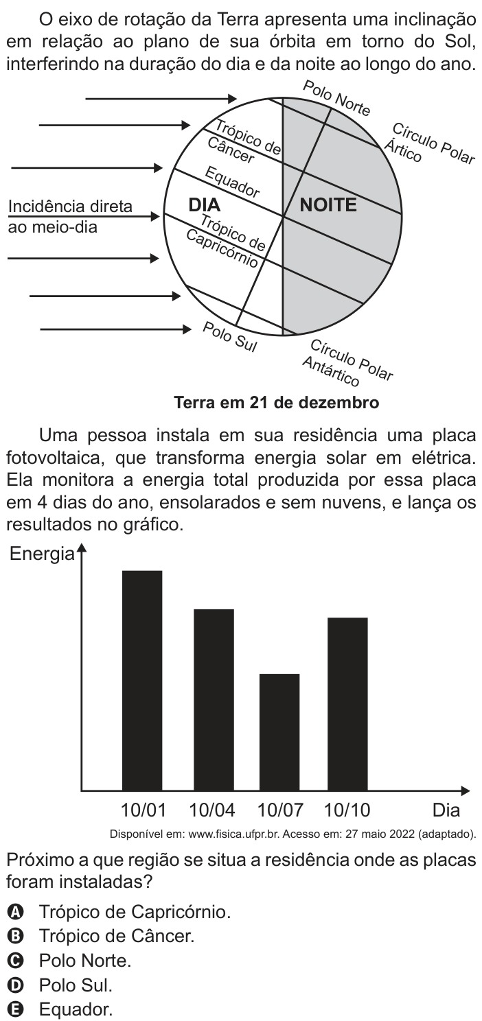 Questão 111 no caderno Azul do ENEM 2022