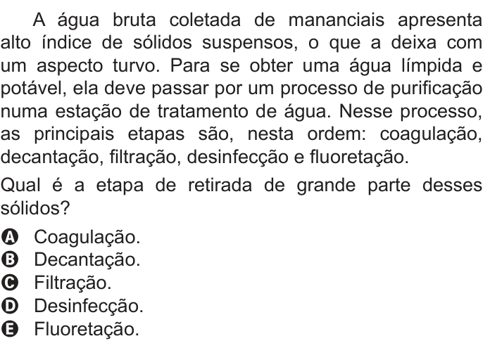 Questão 126 no caderno Azul do ENEM 2022