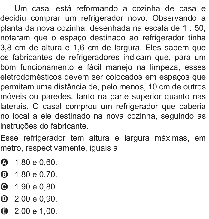 Questão 139 no caderno Azul do ENEM 2022