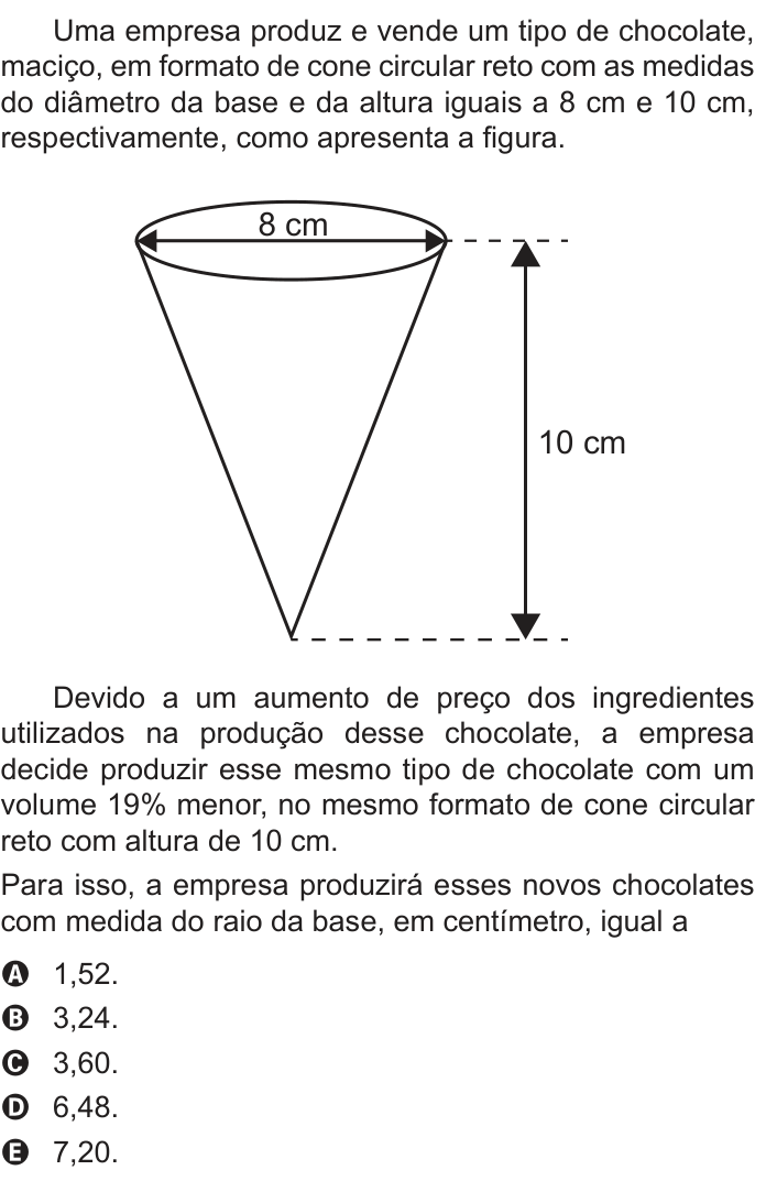 Questão 153 no caderno Azul do ENEM 2022