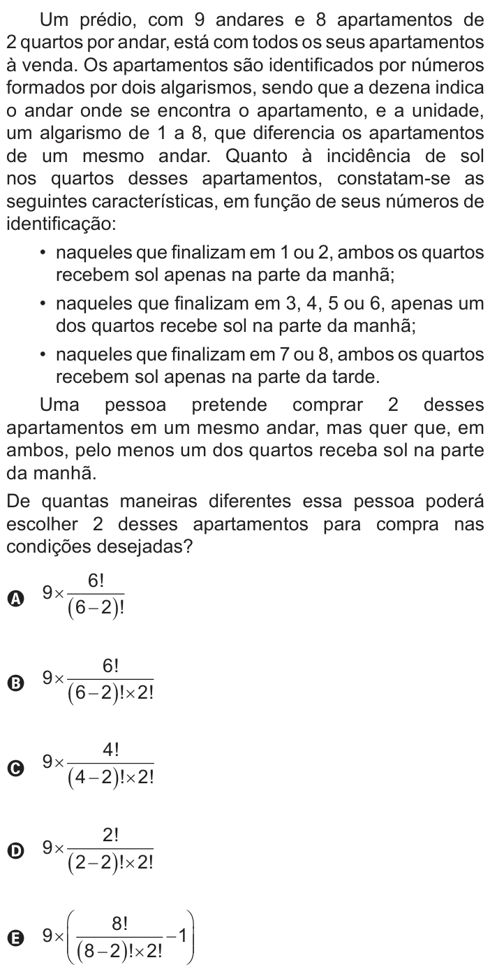Questão 155 no caderno Azul do ENEM 2022