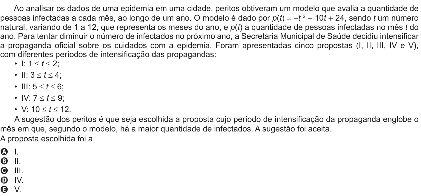 Questão 158 no caderno Azul do ENEM 2022
