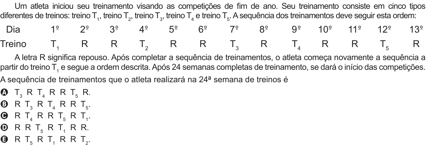 Questão 159 no caderno Azul do ENEM 2022