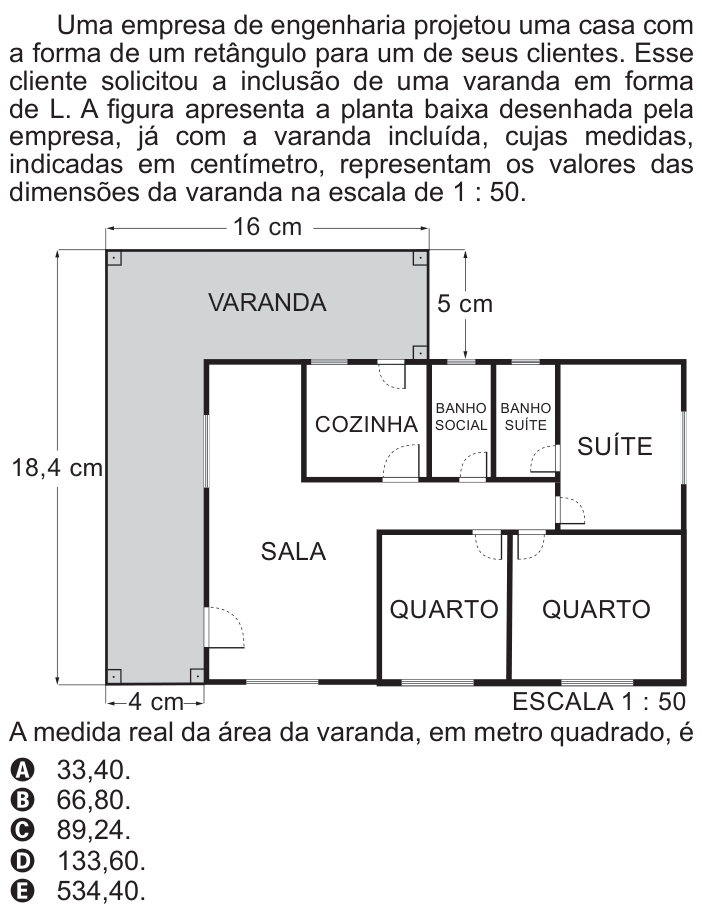 Questão 161 no caderno Azul do ENEM 2022