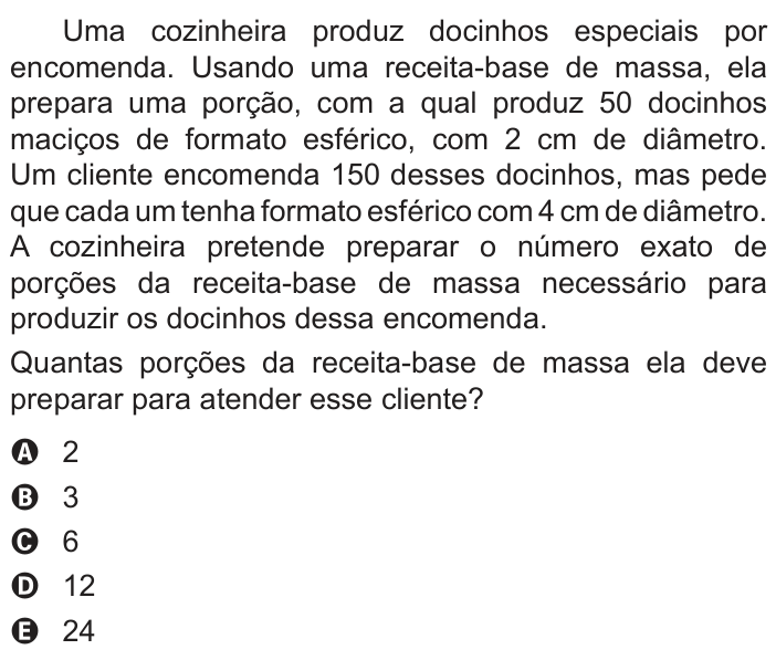 Questão 178 no caderno Azul do ENEM 2022