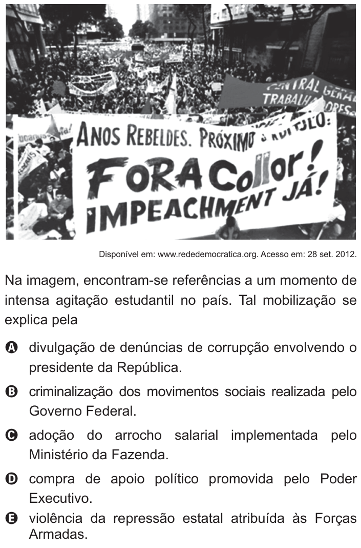 Questão 7 no caderno Branco do ENEM PPL 2015
