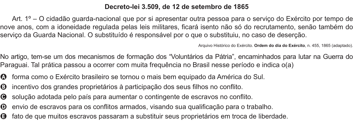 Questão 9 no caderno Branco do ENEM PPL 2015