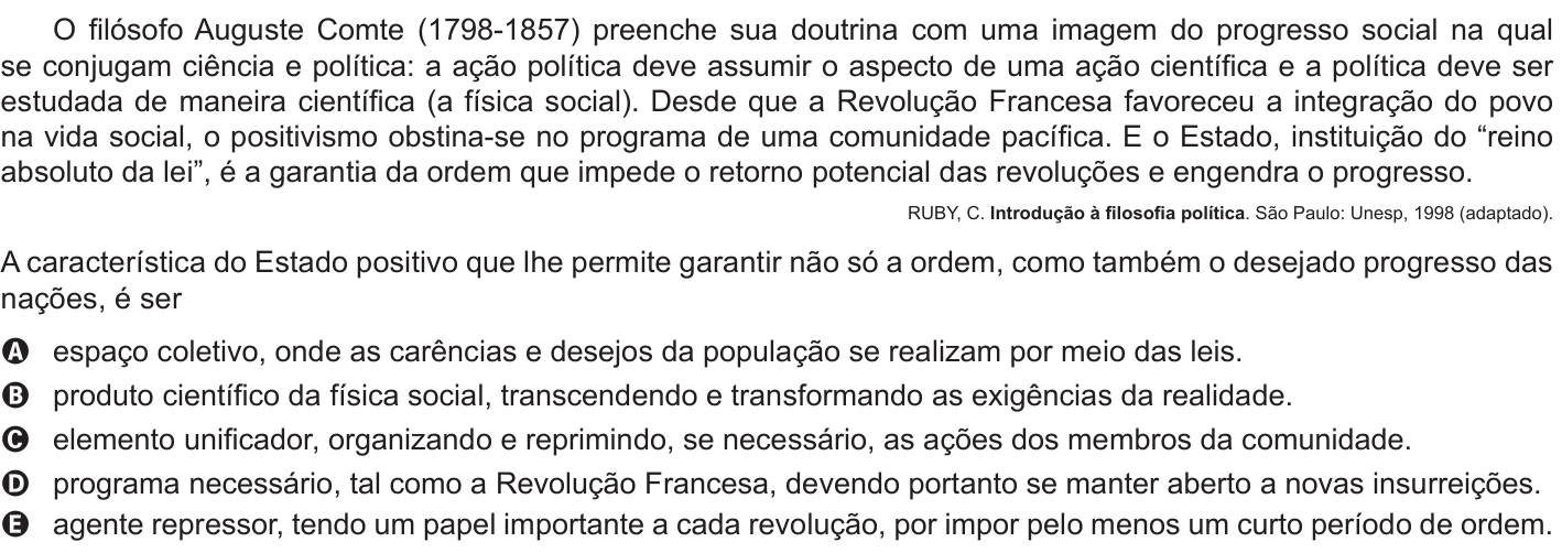 Questão 32 no caderno Branco do ENEM PPL 2015