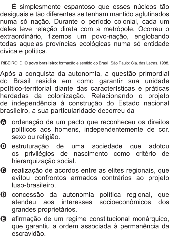 Questão 36 no caderno Branco do ENEM PPL 2015