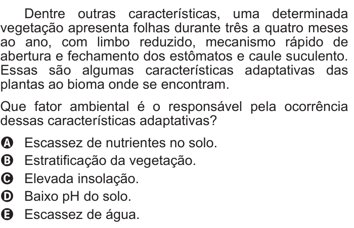 Questão 57 no caderno Branco do ENEM PPL 2015