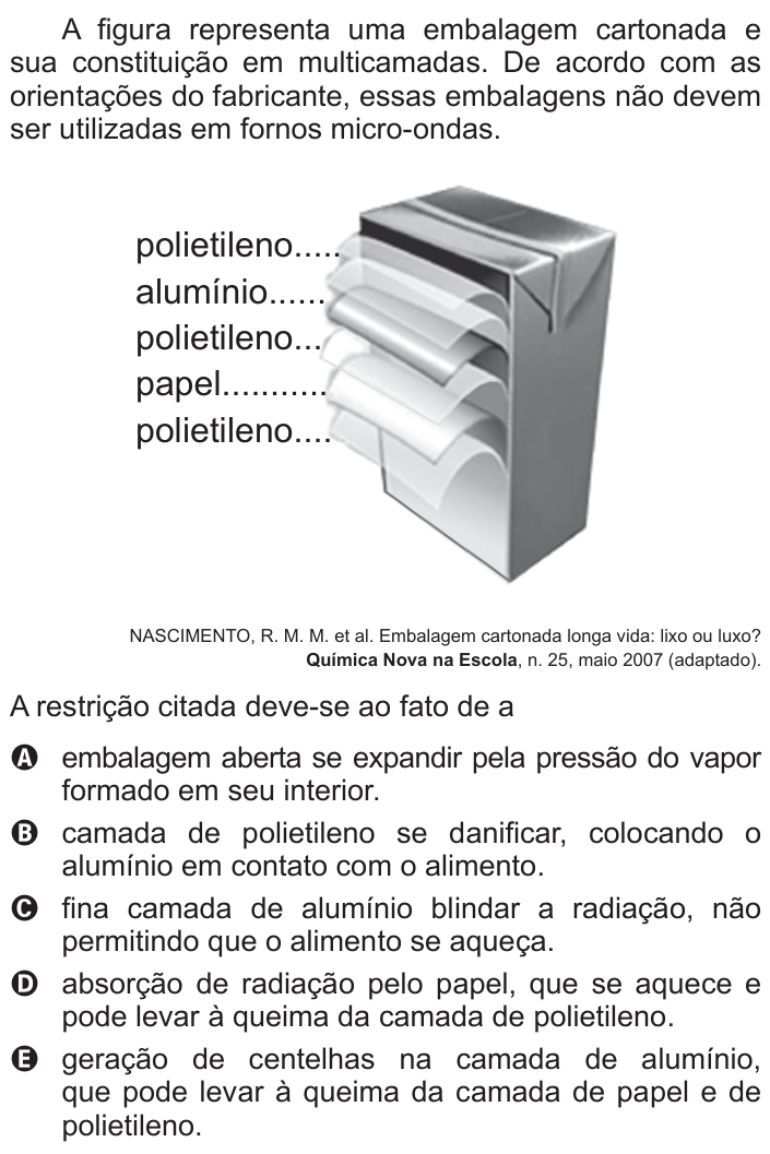 Questão 76 no caderno Branco do ENEM PPL 2015