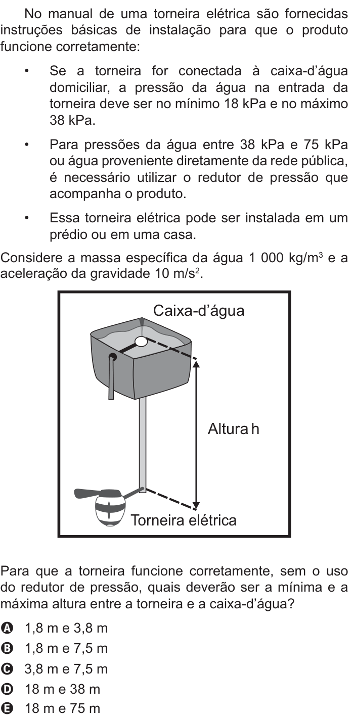 Questão 77 no caderno Branco do ENEM PPL 2015