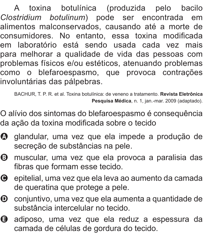Questão 81 no caderno Branco do ENEM PPL 2015