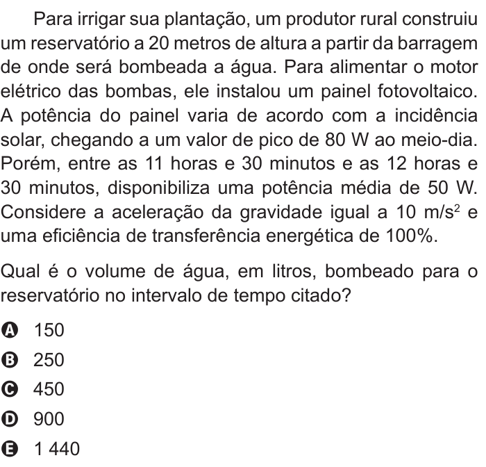 Questão 85 no caderno Branco do ENEM PPL 2015