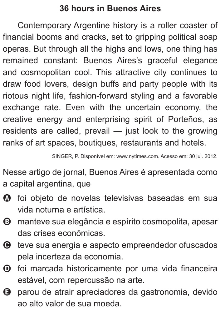 Questão 93 no caderno Cinza do ENEM PPL 2015
