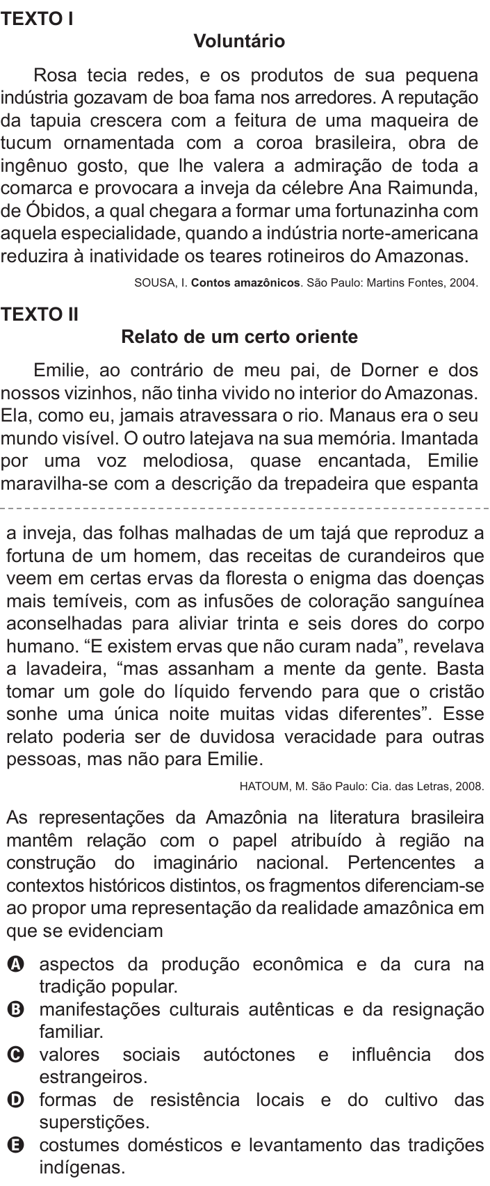 Questão 97 no caderno Cinza do ENEM PPL 2015