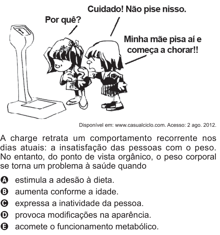 Questão 121 no caderno Cinza do ENEM PPL 2015