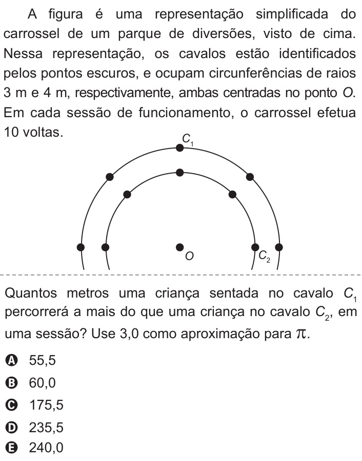 Questão 151 no caderno Cinza do ENEM PPL 2015