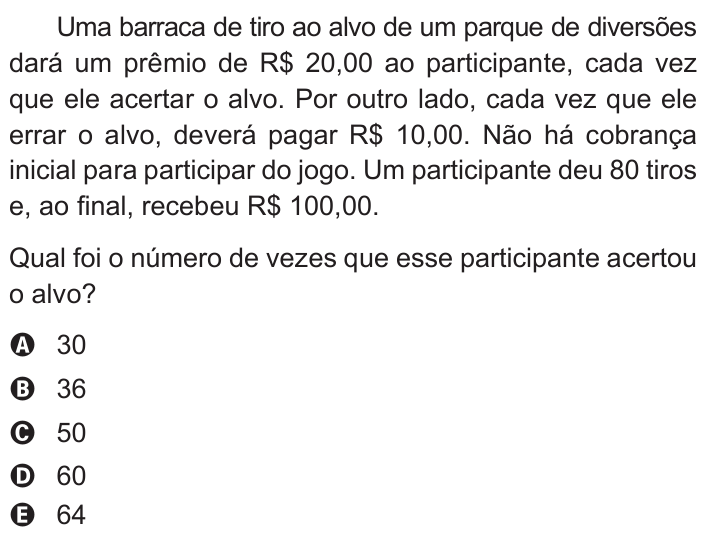 Questão 153 no caderno Cinza do ENEM PPL 2015