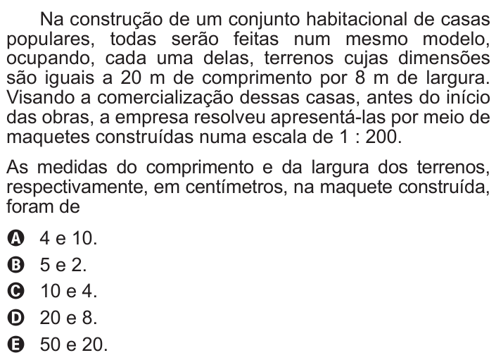 Questão 157 no caderno Cinza do ENEM PPL 2015
