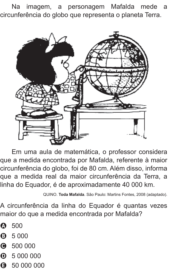 Questão 170 no caderno Cinza do ENEM PPL 2015