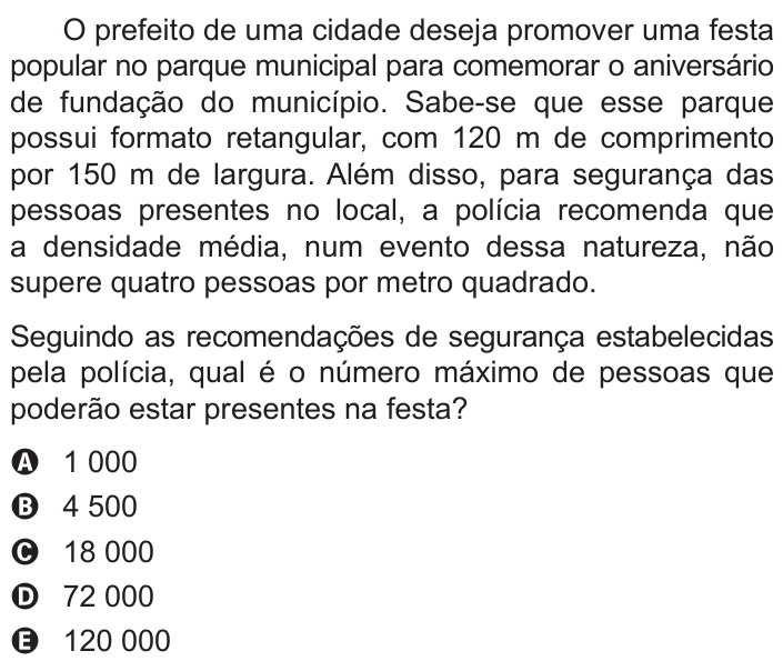 Questão 171 no caderno Cinza do ENEM PPL 2015
