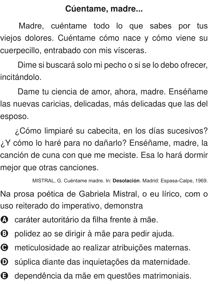 Questão 1 no caderno Azul do ENEM PPL 2020
