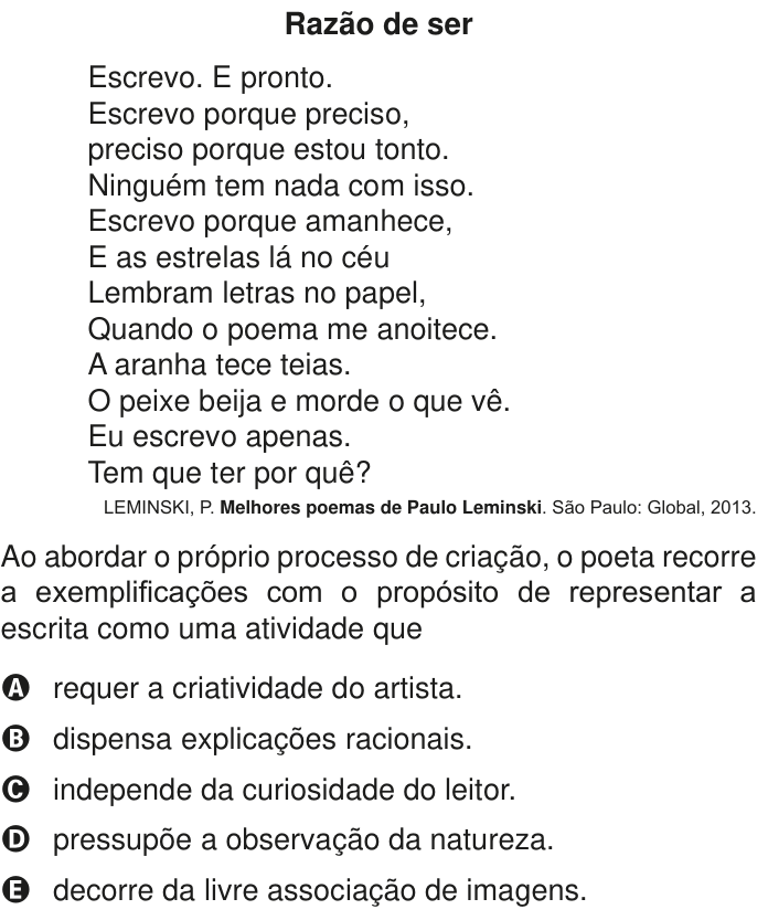 Questão 9 no caderno Azul do ENEM PPL 2020