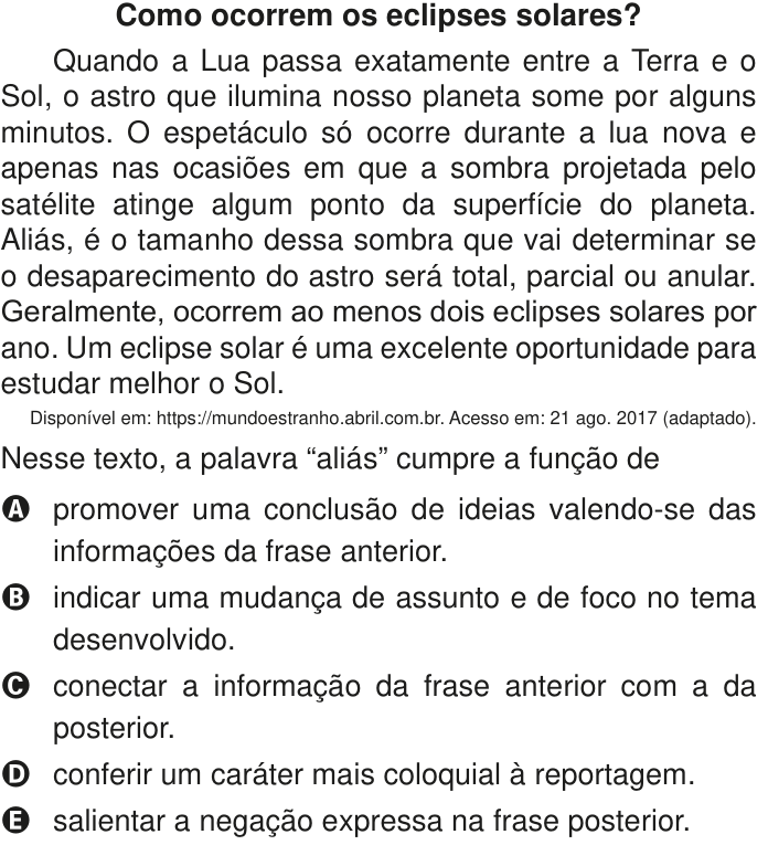Questão 12 no caderno Azul do ENEM PPL 2020